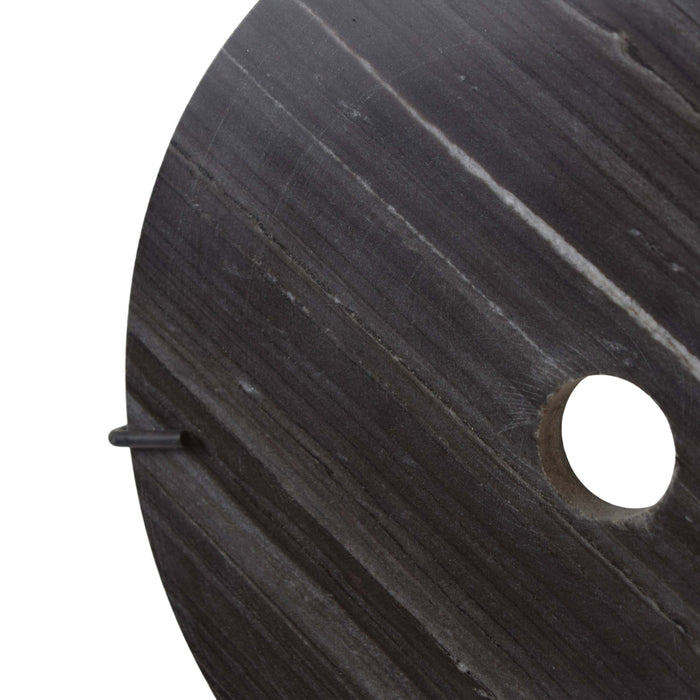 LOFT42 Circle Ornament op voet - Zwart Marmer Ø30cm