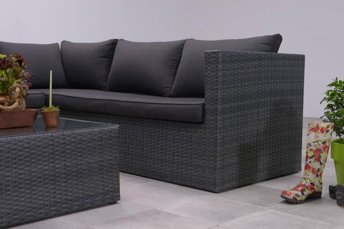 Montana loungeset - 4-delig - earl grey - dark antraciet