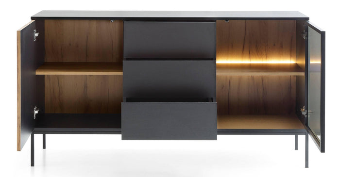 NADUVI Collection Ladekast Tiana 2-deurs met verlichting