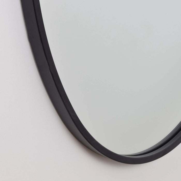 Fragix Boston Spiegel Ovaal - Zwart - Metaal - 50x70