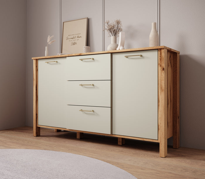 Meubella Dressoir Isaac - Beige - 138 cm