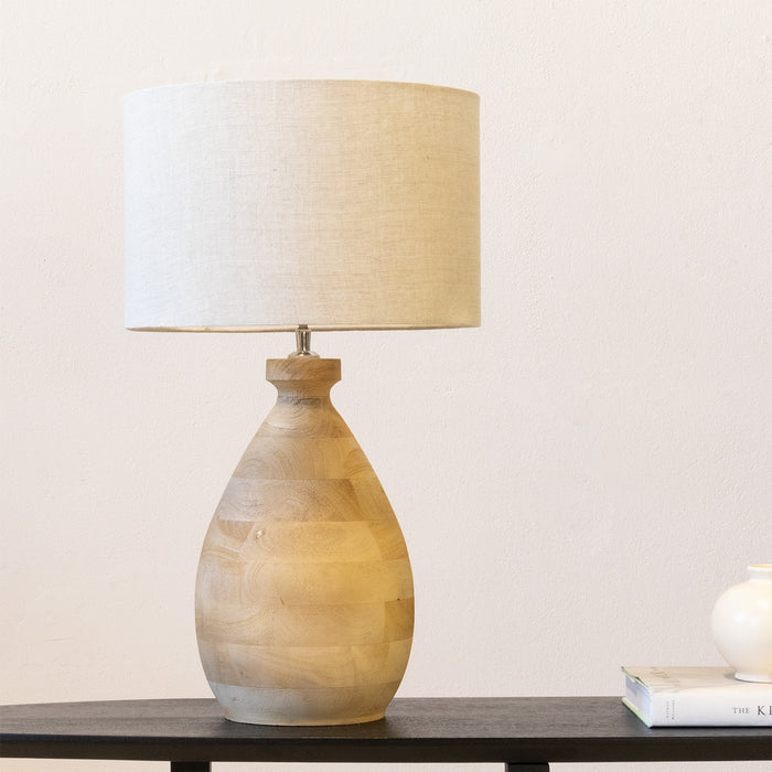 Giga Meubel - Tafellamp Naturel - 35cm - Hout - Tafellamp Mattia