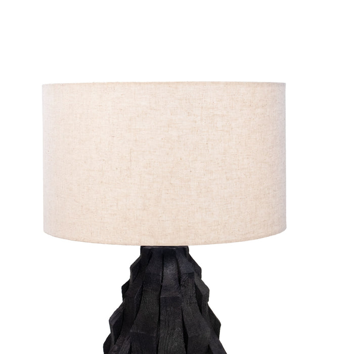 Giga Meubel - Tafellamp Zwart - 40cm - Hout - Tafellamp Matteo