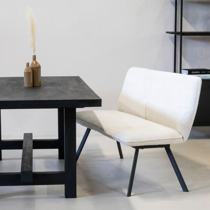 Giga Meubel - Eetkamerbank - Beige Stof - 160x60x88cm - Harper