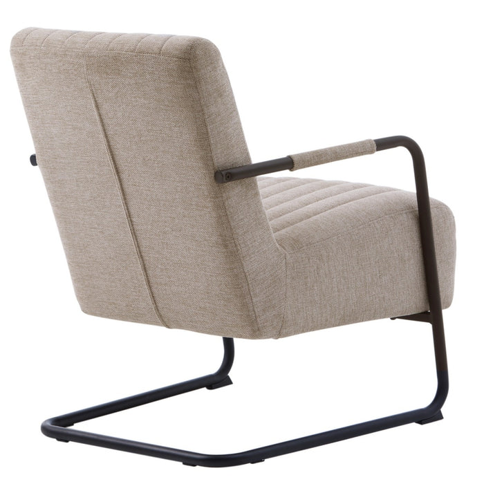 Giga Living - Fauteuil Stof|Metaal Zandkleur - Incl. Armleuning - Trout