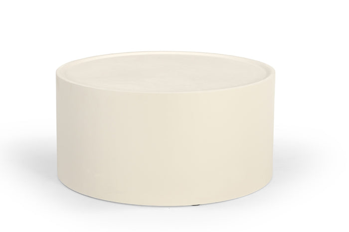 Giga Meubel - Salontafel Rond Ø80cm - Beige Betonlook - Jelka