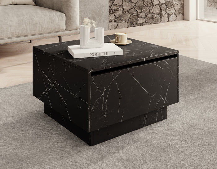 Meubella Salontafel Micha - Zwart marmerlook - 60 cm