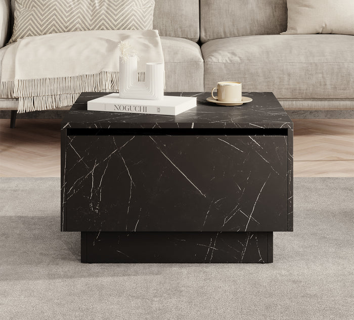 Meubella Salontafel Micha - Zwart marmerlook - 60 cm