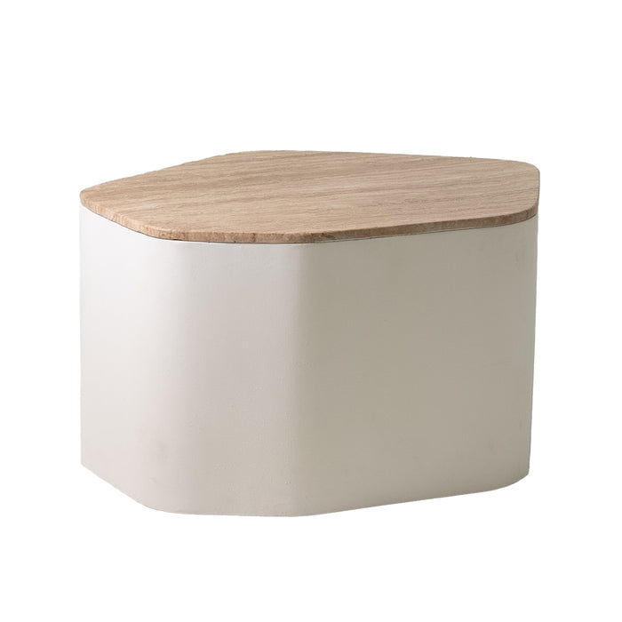 Giga Meubel - Salontafel Organisch 76cm - Beige Travertin - Cersei