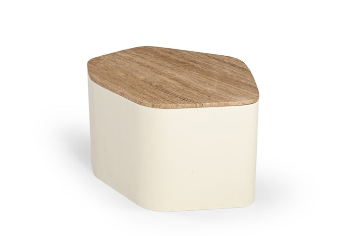 Giga Meubel - Salontafel Organisch 76cm - Beige Travertin - Cersei