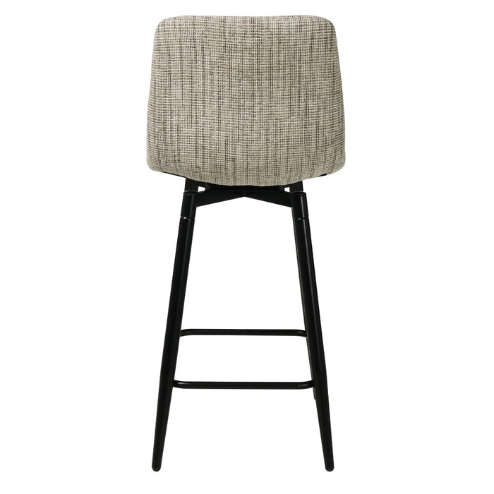 Giga Meubel - Barstoel Taupe Stof - Draaibaar - Jente - Set van 2