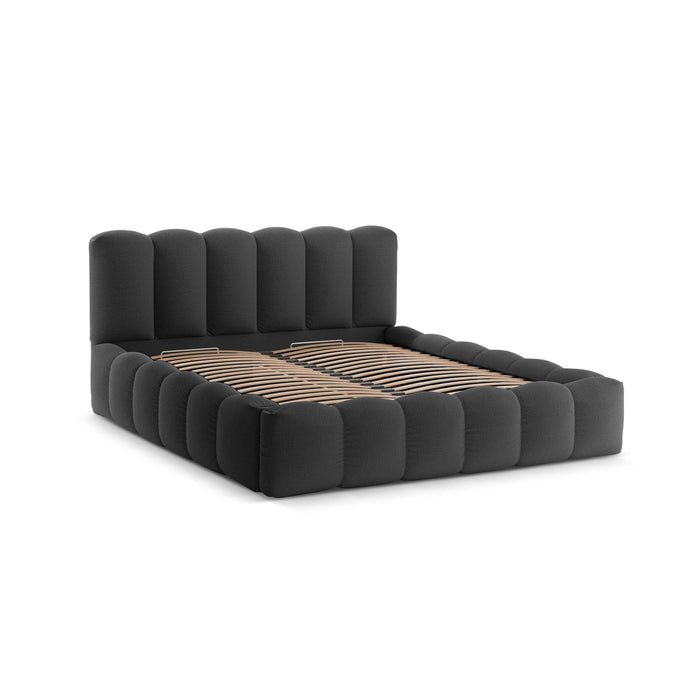 Micadoni Lupine Bedframe met Opbergruimte 140 x 200 cm - Antraciet