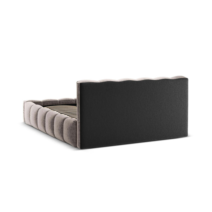 Micadoni Lupine Bedframe met Opbergruimte 140 x 200 cm - Chenille - Cappuccino