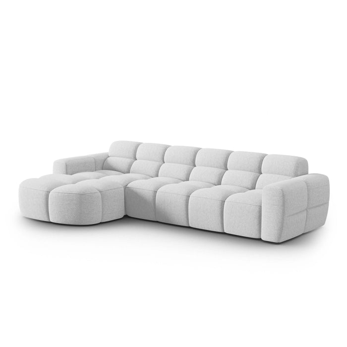 Micadoni Lisa Hoekbank met Chaise Longue Links - Lichtgrijs