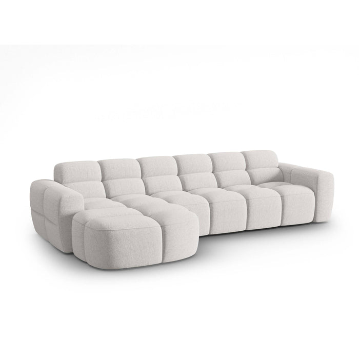 Micadoni Lisa Hoekbank met Chaise Longue Links - Lichtgrijs