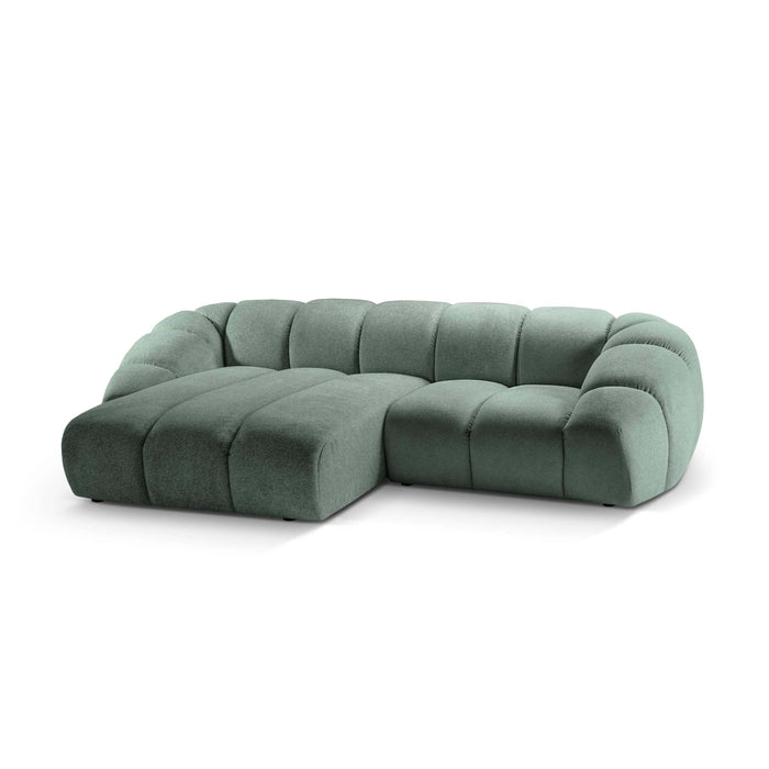 Micadoni Diana 3-zits Hoekbank met Chaise Longue Links - Mintgroen