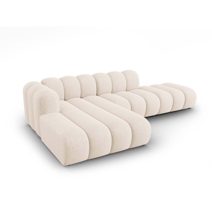 Micadoni Lupine 5-zits Hoekbank met Chaise Longue Open Links - Chenille - Lichtbeige