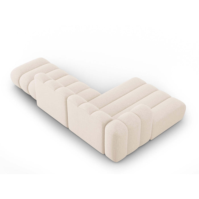 Micadoni Lupine 5-zits Hoekbank met Chaise Longue Open Links - Chenille - Lichtbeige