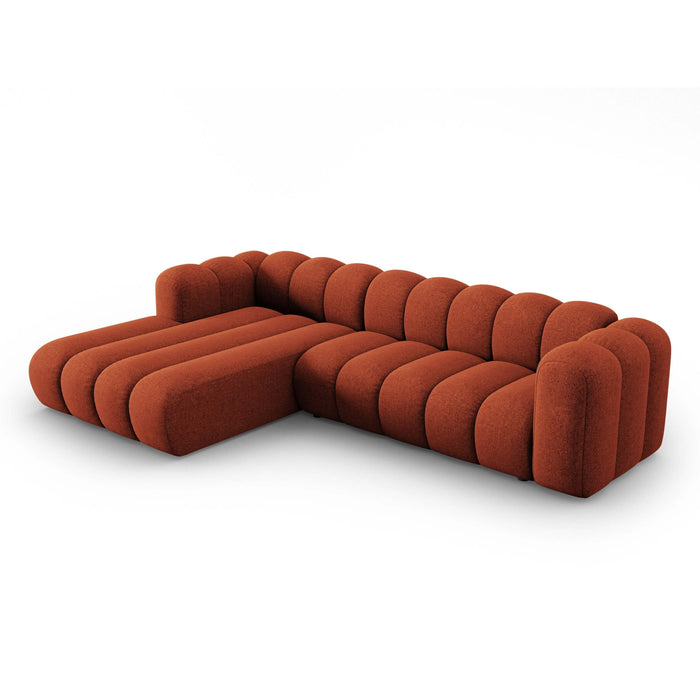 Micadoni Lupine 4-zits Hoekbank met Chaise Longue Links - Chenille - Terra