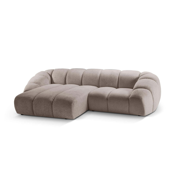 Micadoni Diana 3-zits Hoekbank met Chaise Longue Links - Beige