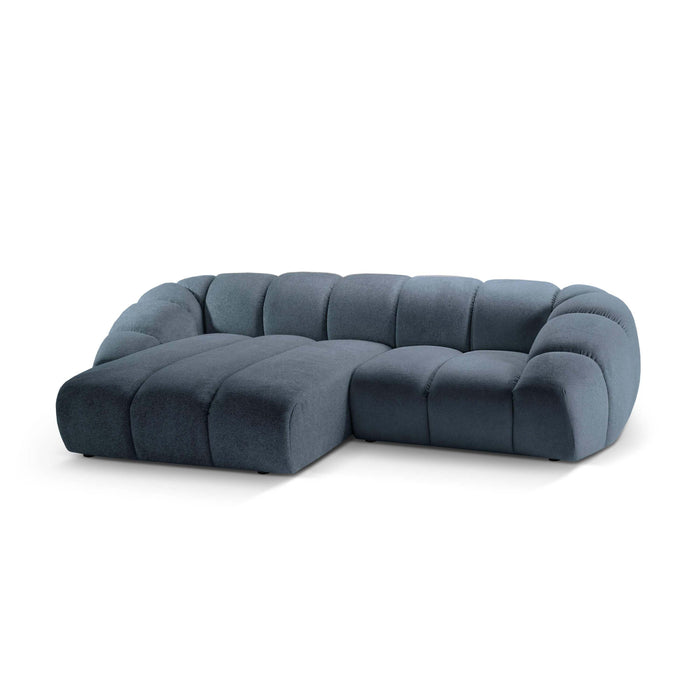 Micadoni Diana 3-zits Hoekbank met Chaise Longue Links - Denimblauw