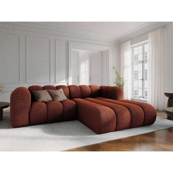 Micadoni Lupine 3-zits Hoekbank met Chaise Longue Rechts - Chenille - Terra