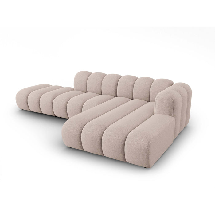 Micadoni Lupine 5-zits Hoekbank met Chaise Longue Open Rechts - Chenille - Beige