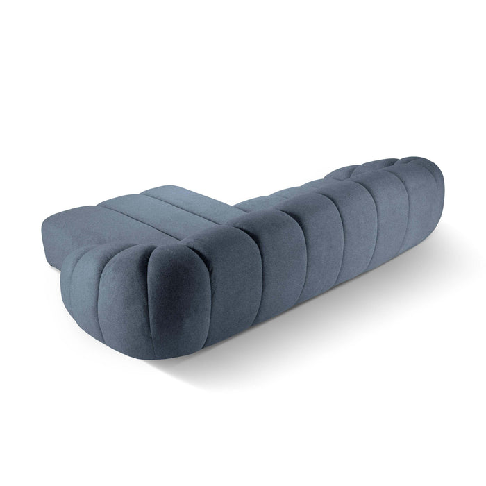 Micadoni Diana 4-zits Hoekbank met Chaise Longue Rechts - Denimblauw