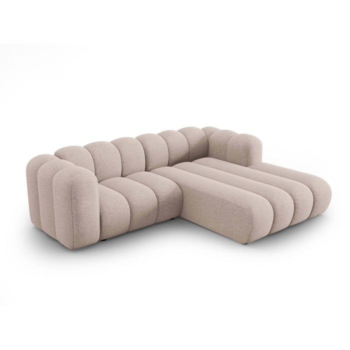 Micadoni Lupine 3-zits Hoekbank met Chaise Longue Rechts - Chenille - Beige