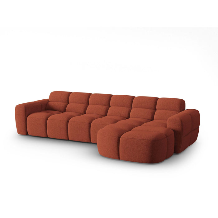 Micadoni Lisa Hoekbank met Chaise Longue Links - Koraal