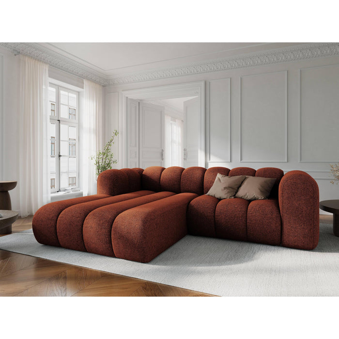 Micadoni Lupine 3-zits Hoekbank met Chaise Longue Links - Chenille - Terra