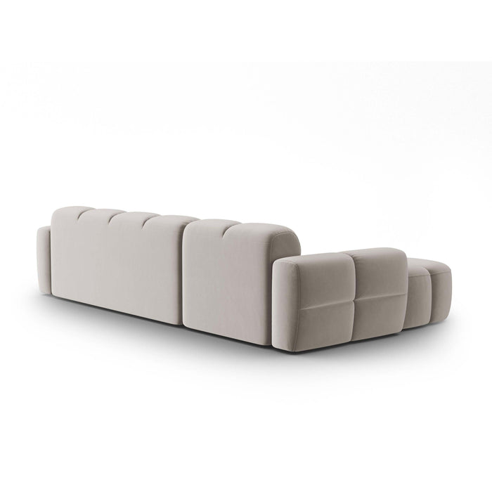 Micadoni Lisa Hoekbank met Chaise Longue Links - Velvet - Lichtbeige