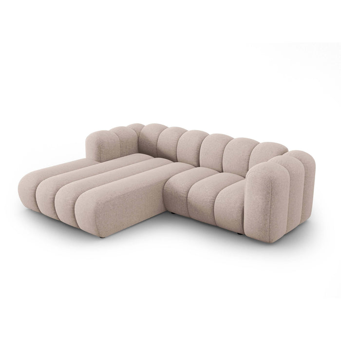 Micadoni Lupine 3-zits Hoekbank met Chaise Longue Links - Chenille - Beige
