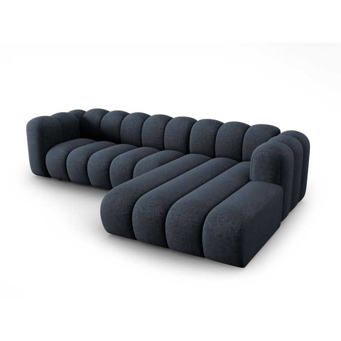 Micadoni Lupine 4-zits Hoekbank met Chaise Longue Rechts - Chenille - Koningsblauw