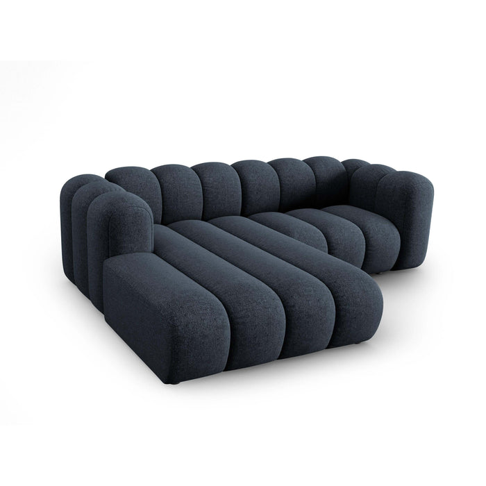 Micadoni Lupine 3-zits Hoekbank met Chaise Longue Links - Chenille - Koningsblauw