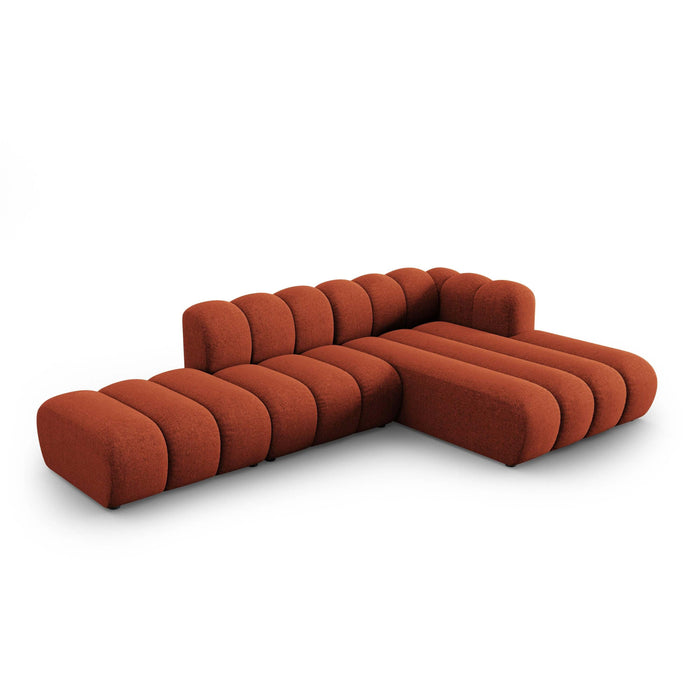 Micadoni Lupine 5-zits Hoekbank met Chaise Longue Open Rechts - Chenille - Terra