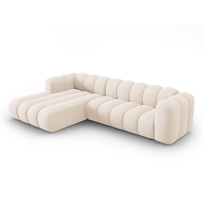 Micadoni Lupine 4-zits Hoekbank met Chaise Longue Links - Chenille - Lichtbeige