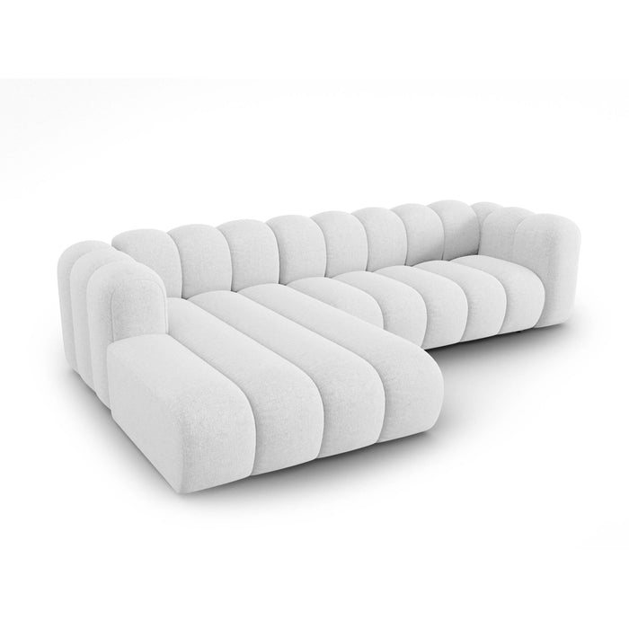 Micadoni Lupine 4-zits Hoekbank met Chaise Longue Links - Chenille - Lichtbeige