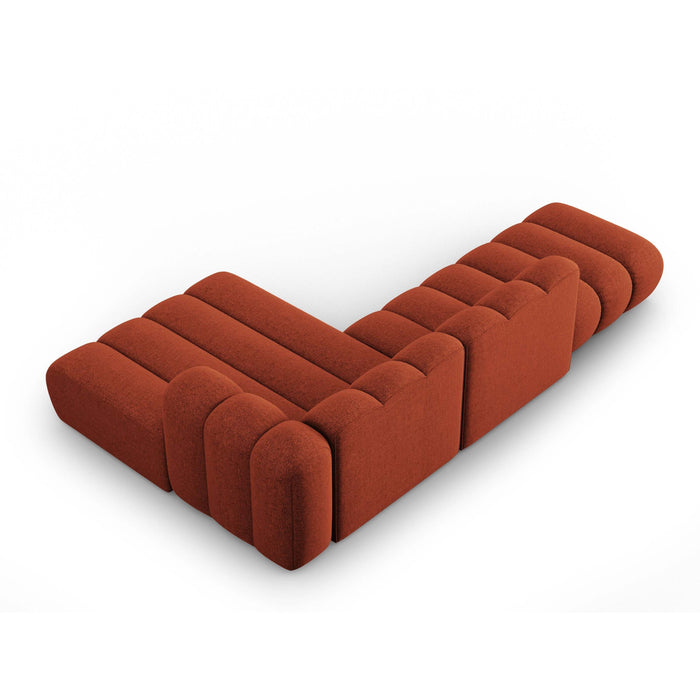 Micadoni Lupine 5-zits Hoekbank met Chaise Longue Open Rechts - Chenille - Terra