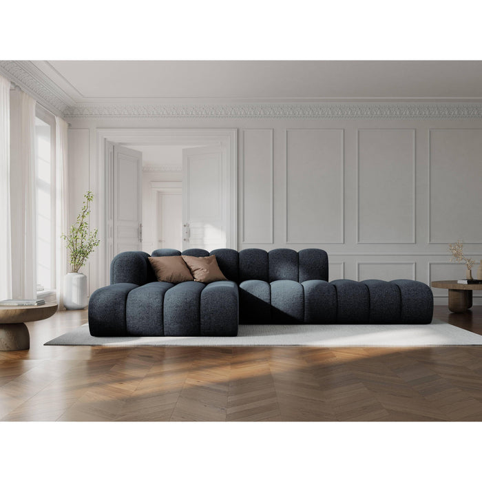 Micadoni Lupine 5-zits Hoekbank met Chaise Longue Open Links - Chenille - Koningsblauw
