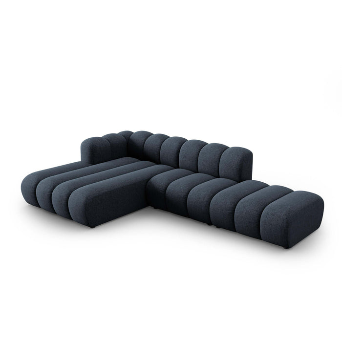 Micadoni Lupine 5-zits Hoekbank met Chaise Longue Open Links - Chenille - Koningsblauw