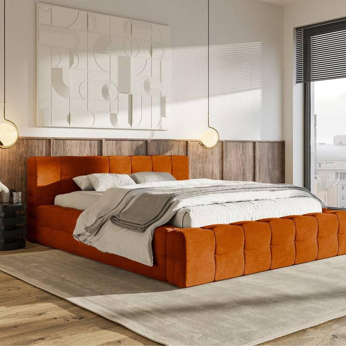 Selsey Design Tilly bedframe velvet met opbergvak 140 x 200 cm