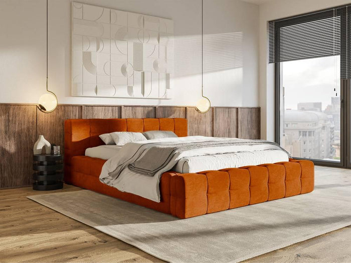 Selsey Design Tilly bedframe velvet met opbergvak 140 x 200 cm