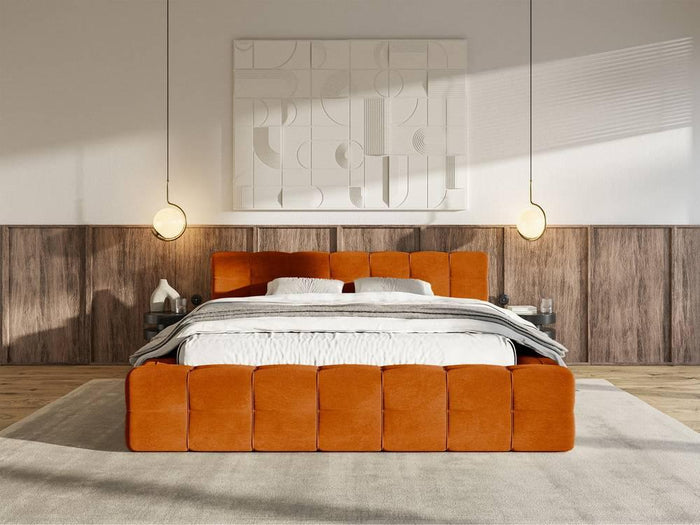 Selsey Design Tilly bedframe velvet met opbergvak 140 x 200 cm