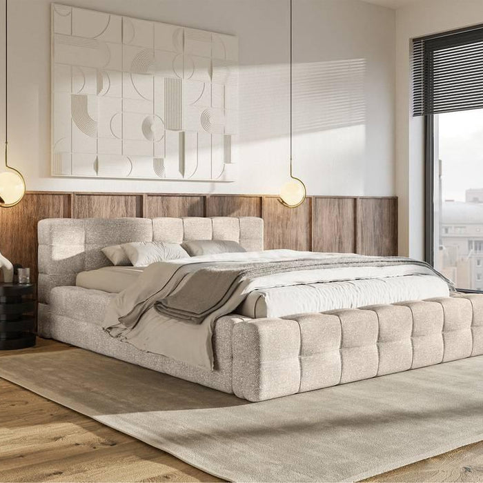 Selsey Design Tilly bedframe chenille met opbergvak 140 x 200 cm