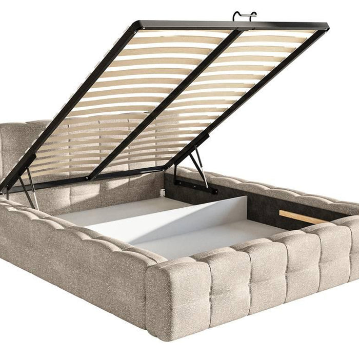 Selsey Design Tilly bedframe chenille met opbergvak 140 x 200 cm