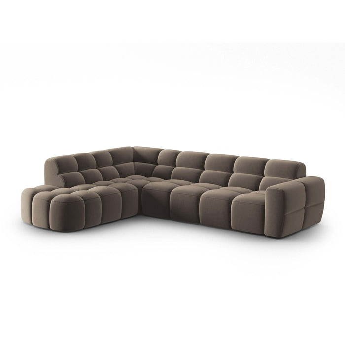 Micadoni Lisa Hoekbank Links - Velvet - Lichtbruin