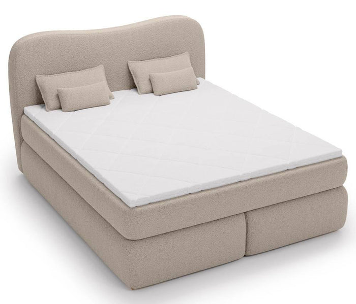 NADUVI Collection Lavelle boxspring bouclé 160 x 200 cm