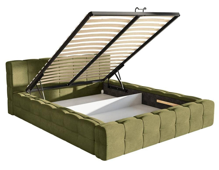 Selsey Design Tilly bedframe velvet met opbergvak 160 x 200 cm