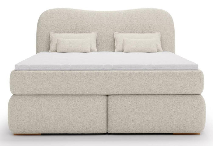 NADUVI Collection Lavelle boxspring bouclé 180 x 200 cm